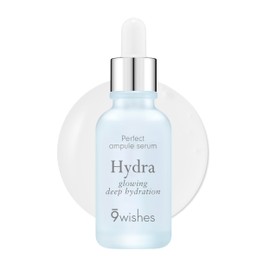 9 wishes 9 Wishes Hydra Ampoule Serum II (1.01 Fl. Oz.) - Hyaluronic Acid Serum for Face, Hydrating, Soothing with 55% Coconut Water, 72 Hours Long-Lasting Moisture, Korean Glass Skin Effect