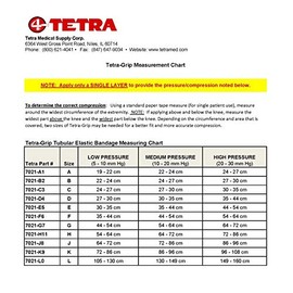 Tetra-Grip Tubular Elastic Support Bandage Size J, 7” x 11 Yd Latex-Free, One 11 yd Roll per Box