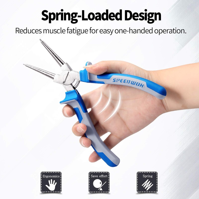 SPEEDWOX Circlip Pliers Internal Snap Ring Pliers with Straight Jaw