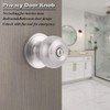 Gobrico Brushed Nickel Round Door Knobs for Bedroom Bathroom,Stainless Steel