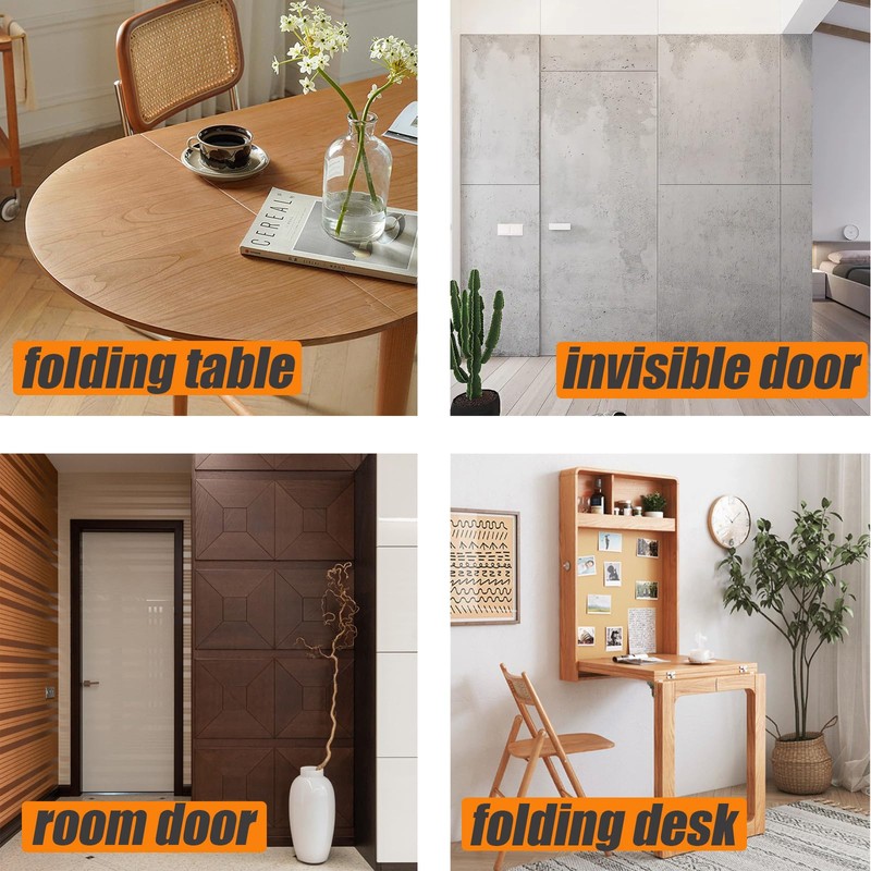 YIDELAI Hidden Door Hinge (0-180 Opening Angle) Zinc Alloy Hidden