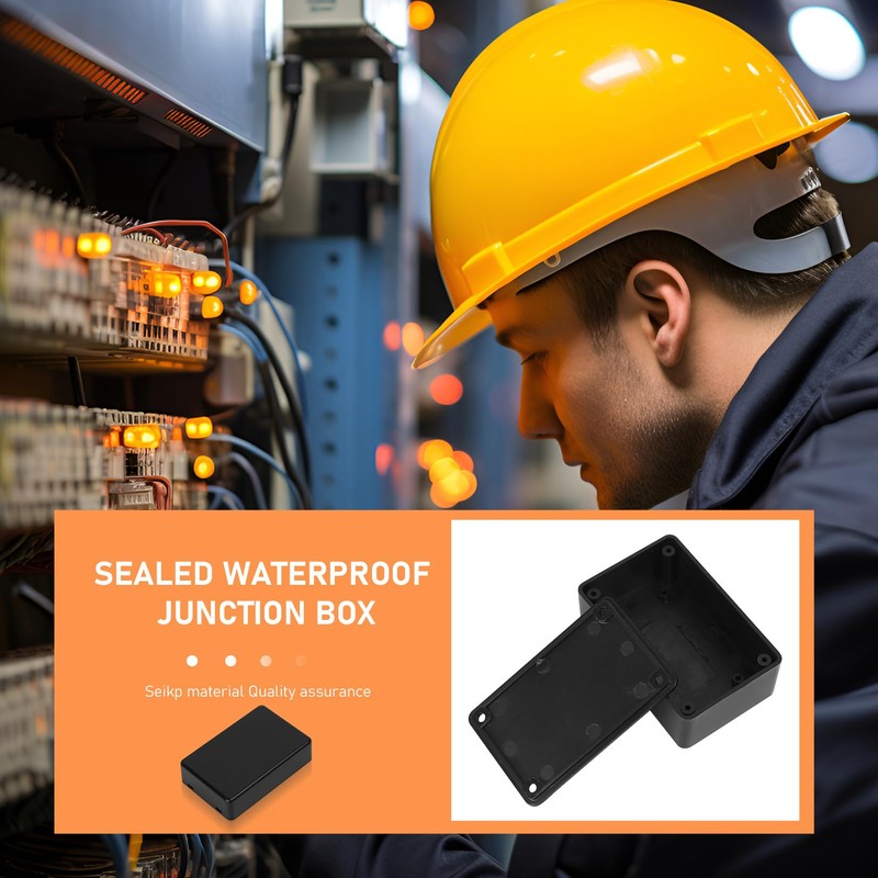 4 Pcs ABS Plastic Waterproof Project Box - Surface-Mounted Adaptable