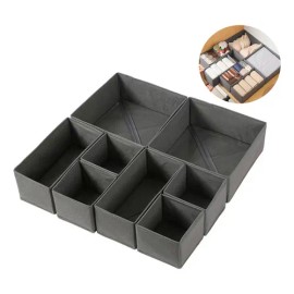 Cajas De Almacenamiento Y Organizador De Ropa Plegable Juego En Tela 8PCS,Bolsa De Almacenamiento De Ropa De Gran Capacidad Con Asas Reforzadas Y Cremallera