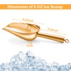 TeamFar 5oz Ice Scoop, Stainless Steel Food Scoop Metal Ice