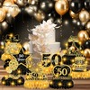 8 Pcs 50th Wedding Anniversary Table Decorations with 2 LED