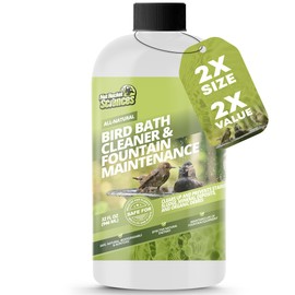 32oz Bird Bath Cleaner, Cleans 160 Gallons of Water, Ideal Fountain Cleaner Safe for Birds, Bird Bath Fountains Clarifier, Liquid Birdbath and Fountain Maintenance, Promotes Clean & Clear Water