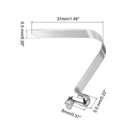 PATIKIL 8x5.5mm Kayak Paddle Snaps, 8Pack Pole Push Button Spring Clips Steel Hollow Button Locking Tube Single Pin for Camping Awning Tent Pole