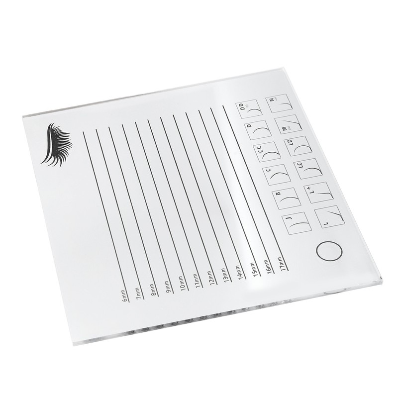 20x20cm Eyelash Extension Plastic Tray Clear Scale Transparency Eyelash Extension