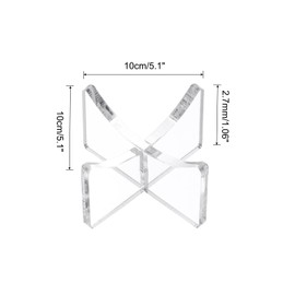 PATIKIL Baseball Display Stand, 2 Pcs Baseball Holders Stand Softball Tennis Acrylic Rack Memorabilia Display Case, Clear