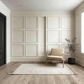 3 Set Peel and Stick Wall Molding Kit, 24" x 24" Premade Self Adhesive Wainscoting Panels, Ready to Assemble Accent Molding Trim for Interior Wall Moulding Decor