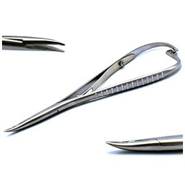 AAProTools Mathieu Pliers 5.5" (13.9cm) Needle Holder Driver Curved Tip, Ligature Separator Placer, Orhtodontic Pliers, Lace Back Tightener (Pack of 1) DN-2310