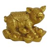Feng Shui Golden Pig Statue Stepping on Ingots