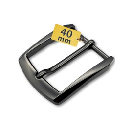 Cartvelli GS40010-MBG GS40010-MBG Premium Men's Belt Buckle 40 mm Wide Dark Grey - Belt Buckle for Belts from 38-40 mm - High-Quality Metal Alloy Replacement Buckle Dark Grey, darkgray