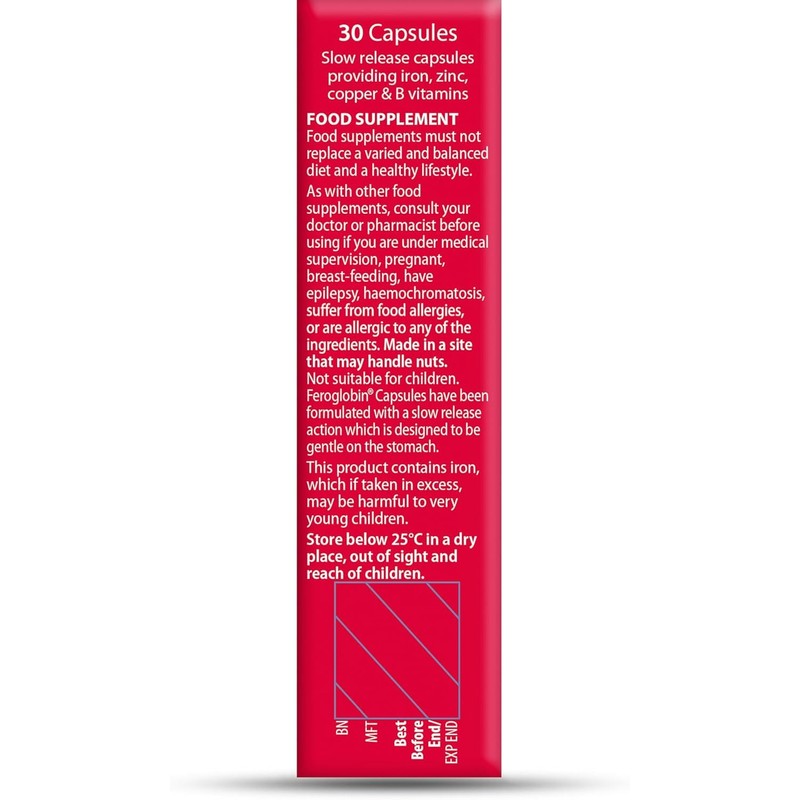UK's Feroglobin Capsules | Gentle Iron - Reduce Tiredness &