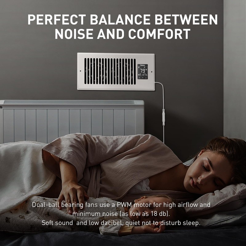 PowerScale 4" x 10" Smart Vent & Quiet Air Booster