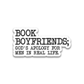 314PI Book Boyfriends God's Apology For Men In Real Life Stickers, Bookish Water Assistant Die Cut Vinyl Stickers for Laptop, Phone Water Bottles Book Kindle, Kindle Stickers, Reading Stickers, Bookish Stickers for Kindle, Book Stickers for Adults, Booki