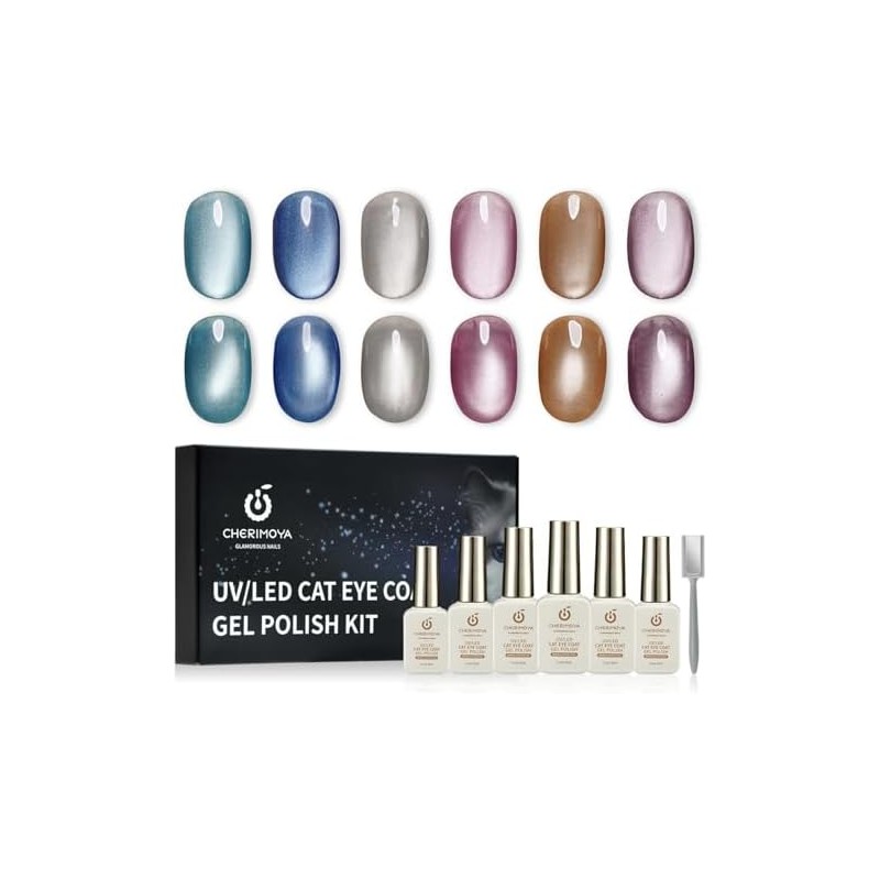 CHERIMOYA Kit de 6 Esmalte de Uñas de Gel Ojos
