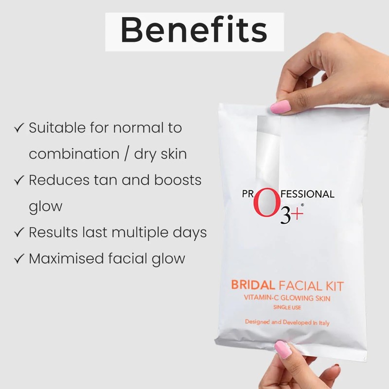 O3+ Bridal Facial Kit Vitamin C (136gm) Glowing Skincare -