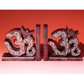 Stone Book Ends Om Pair Set/2
