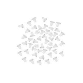 200Pcs 4mm Clear Rubber Bullet Clutch Earring Safety Backs Ear Nuts Earring Keepers Ear Nut Earring Wire Stopper