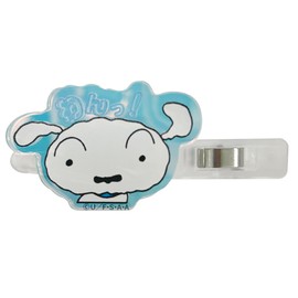 Eye Planning Crayon Shin-chan Aurora Acrylic Hair Clip, Wann! H1.6 x W1.6 inches (40 x 40 mm), Acrylic, 0.3 x 2.2 inches (7 x 55 mm) (Hair Clip) K4100D