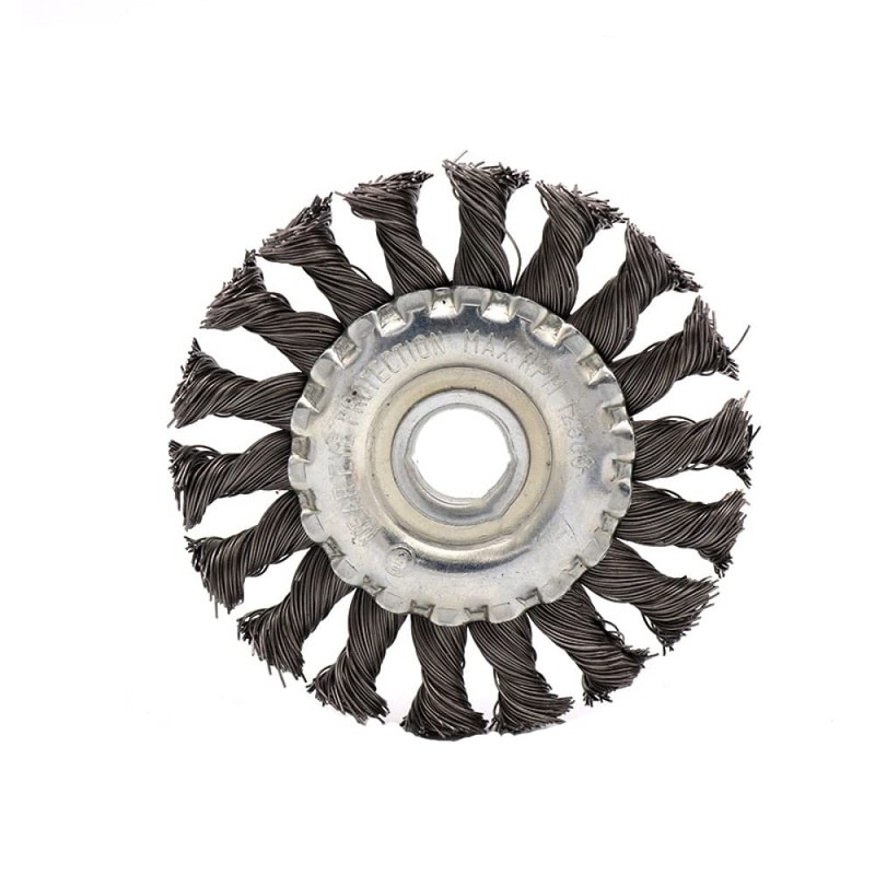 Twist Knot Wire Wheel 125mm x 22mm Round Angle Grinder
