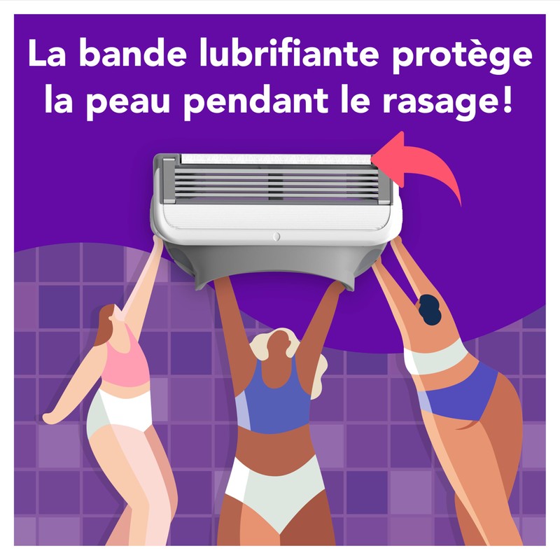 joy razor blade cartridge refill for women, 4 blade refills