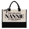 Gift for Grandma Mom, The Greatest Nannie Bag, Canvas Bag