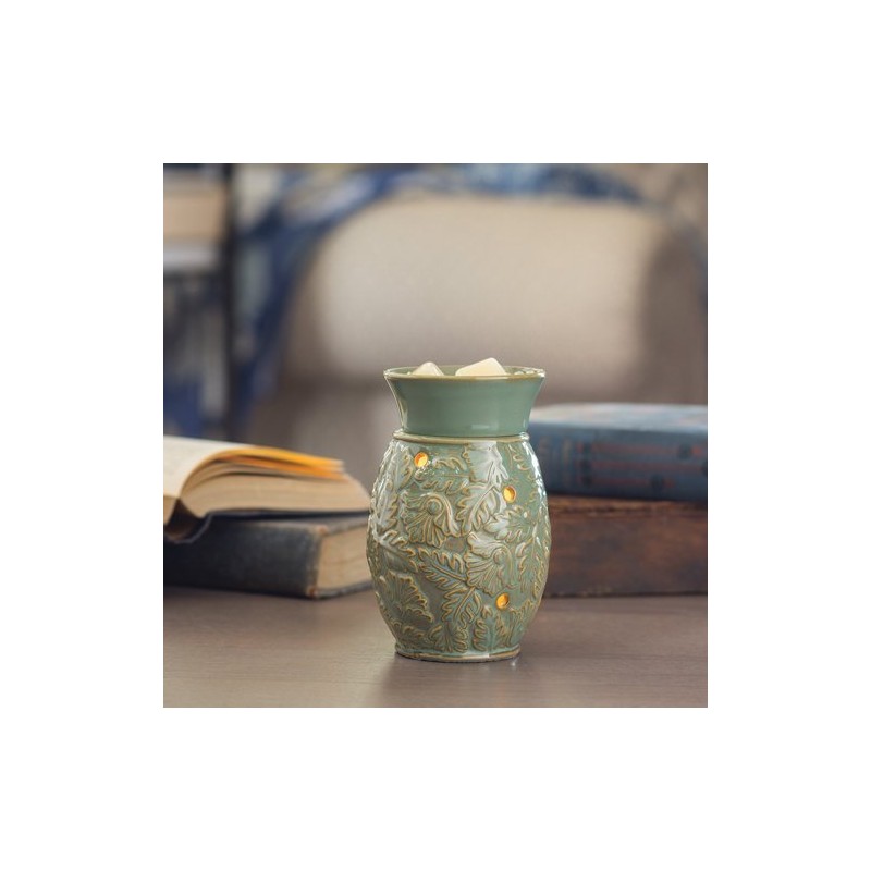 CANDLE WARMERS ETC. Midsize Illumination Fragrance Warmer, Green Leaf