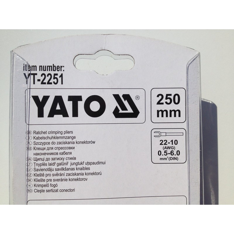 Yato YT-2251 Crimping Pliers 250 mm 0.5 – 6.0 mm2