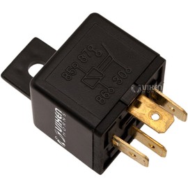 Vixen Horns 4-PIN Relay 40A/12V with Pre-Wired Plug/Socket and Momentary Horn Button/Switch VXA7902