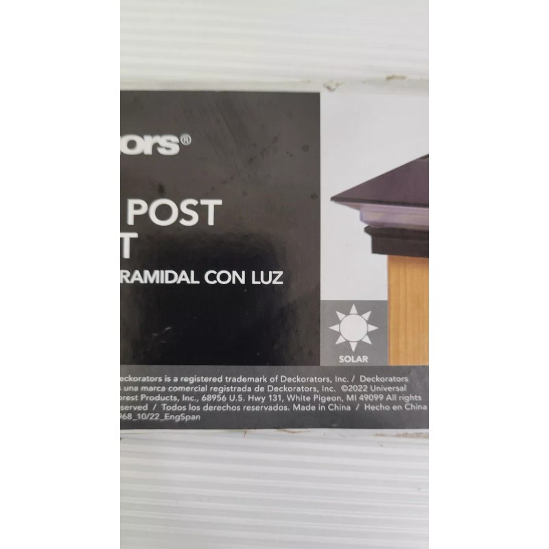 Deckorators 4" x 4" Solar LED Plastic Deck Post Cap