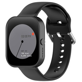 AWADUO Compatible with CMF Watch Pro(D395) Replacement Band, 22mm Silicone Wrist Strap Bracelet Soft And Durable with Quick Release Smartwatch Accessories(Black)