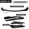 Unbranded For Subaru Impreza Front Rear Bumper Lip Spoiler Splitter