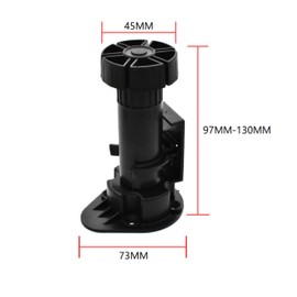 Xntun 4 Pack Black Cabinet Leveler Legs Adjustable Furniture Legs Adjusts from 3-7/8" to 5-1/8", for Furniture, Cabinets Ect