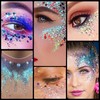 Fluorescent Glitter, 12 Colours Glitter Face Fluorescent Sequin Luminous Fluorescent