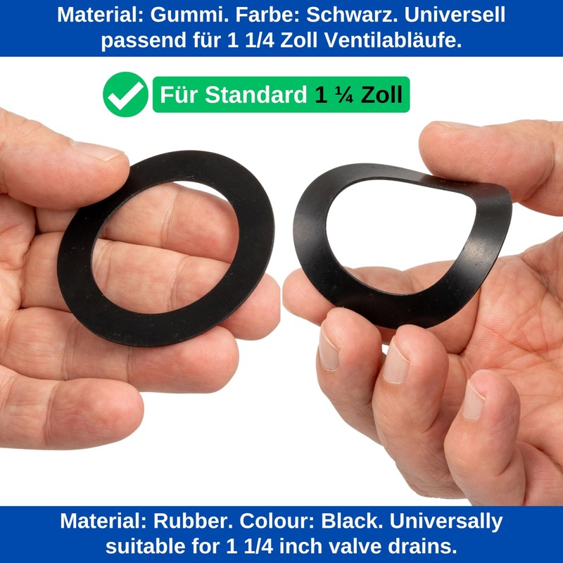Flat Seal for Drain Valve, Pack of 2, Diameter 62