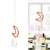 Moon Wind Chimes Bright Crystal Hanging Pendant Window Decoration for