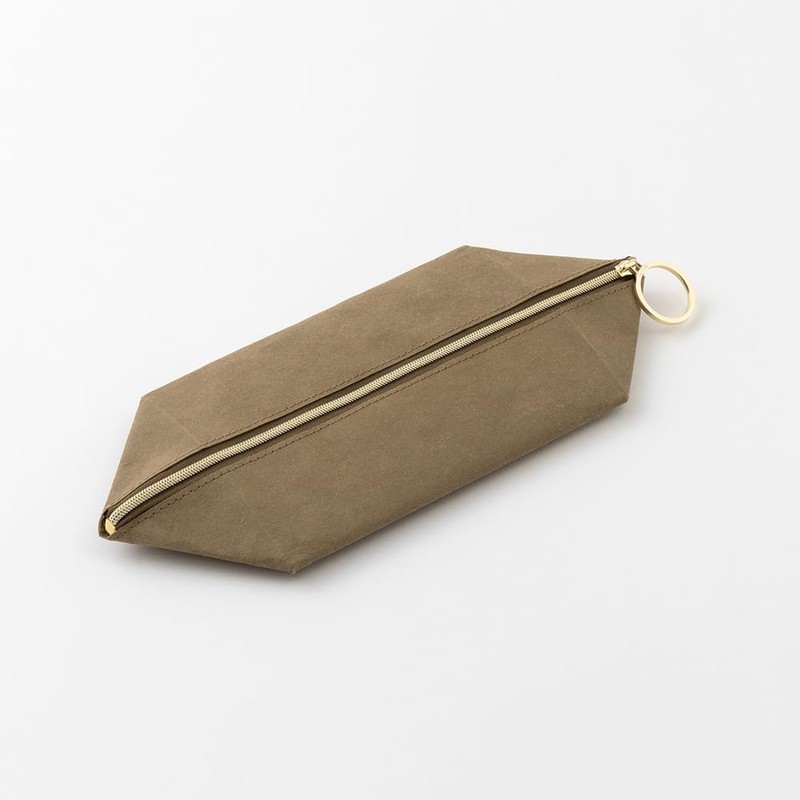 Midori 41842006 Pen Case Pen Tray Pouch, Brown