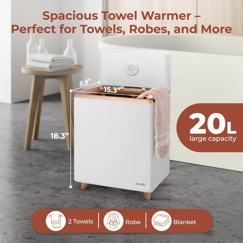 SereneLife WIFI Luxury Rectangle Towel Warmer - Spa & Bathroom