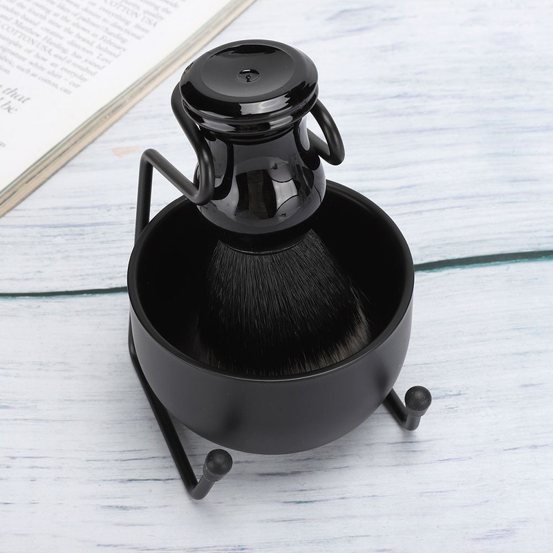 3Pcs Set Professional Men Beard Shaving Tool Stand Holder Hair