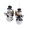The Bridge Collection Black & White Snowman Figurine Ornaments, Set