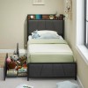Jojoka Twin Full Queen Size Upholstered Platform Bed Frame with
