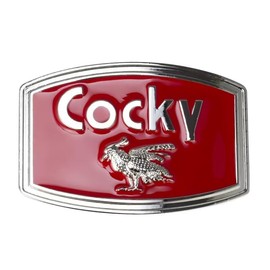 POSKLA Rectangle Casual Animal Mens Cocky Rooster Belt Buckles, Red, MIDDLE