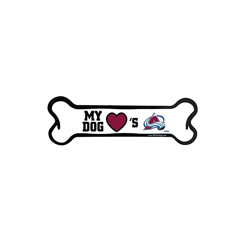 All Star Dogs Colorado Avalanche Bone Car Magnet, ONE Size,
