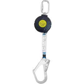 11FT Self Retracting Lifeline, Fall Protection Lanyard 11ft with Swivel Top Rebar Hook and Shock Pack Absorber, Self Retracting Lifeline 11 ft for House Construction Industry