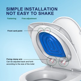 Cat Toilet Training Kit,Cat Toilet Trainer Reusable Safe Easy to Install Removable for Home (White Tray, 1 Blue Inner Support)