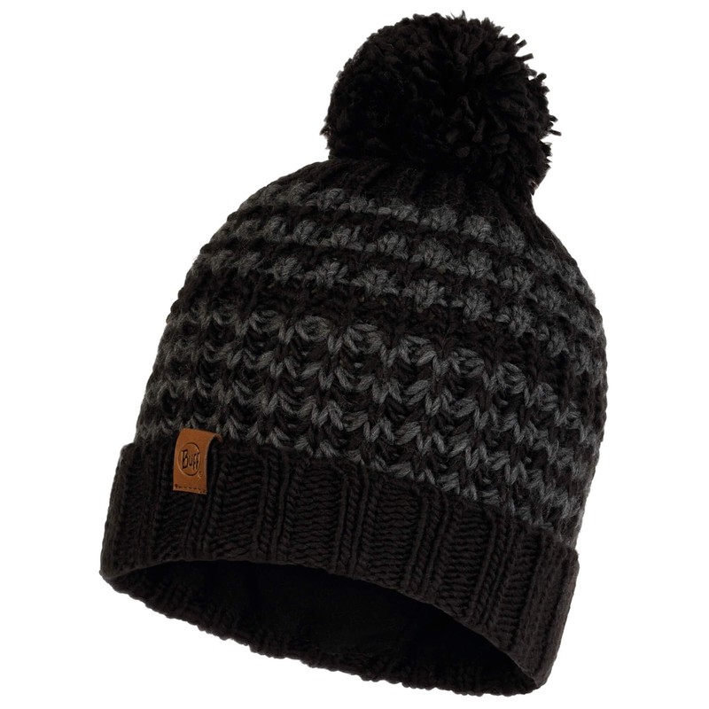 Buff Knitted & Polar Hat, Kostik, Black, One Size