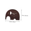 iplusmile Wooden Elephant Wall Clock Wall Hanging Decorative Clock for