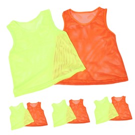 Kisangel 12pcs Breathable Boys and Girls Sports Training Vests for Soccer and Basketball Practice High Visibility Pinnies for Youth Team Training Activities Comfortable and Multipurpose